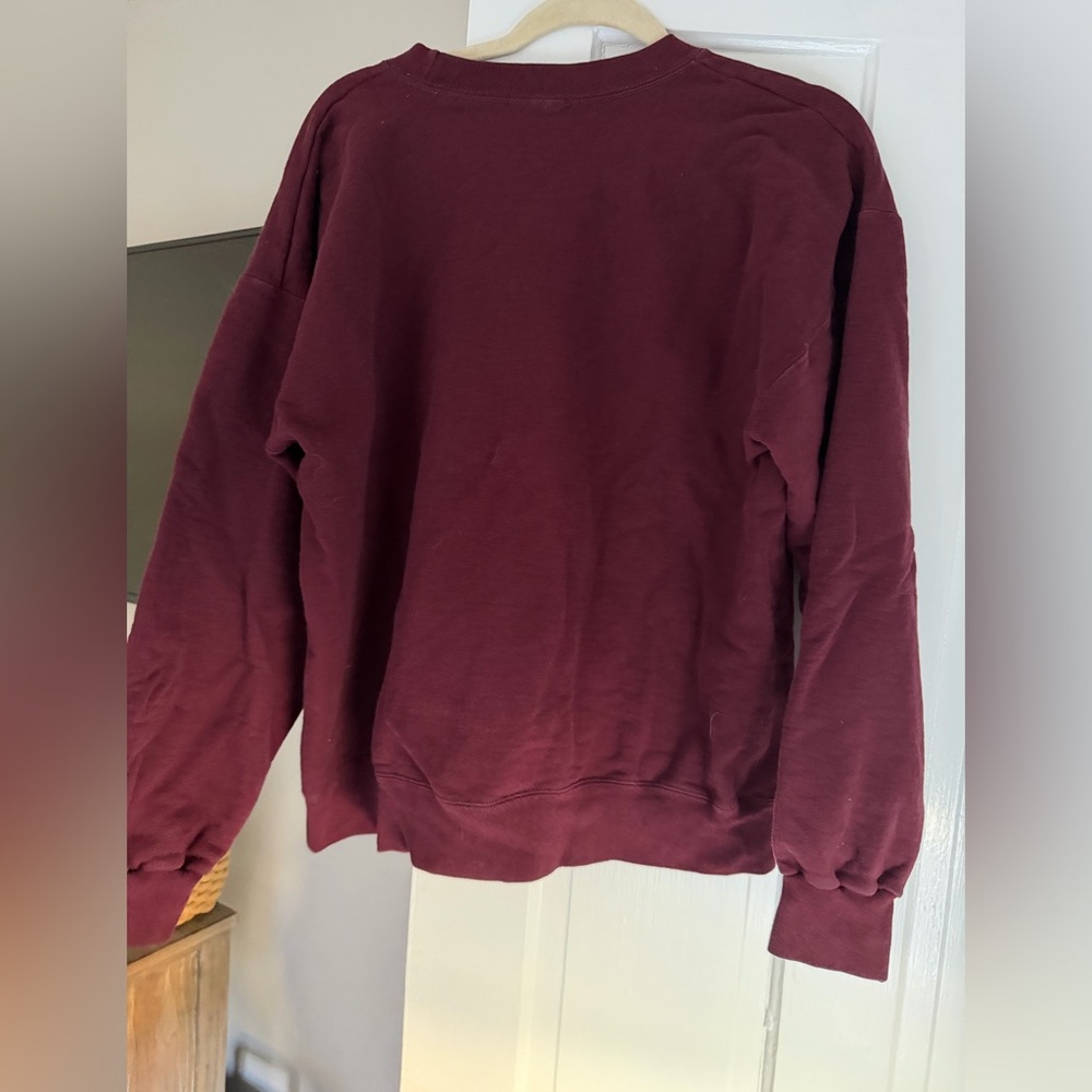 THE BAR VARSITY SWEATSHIRT MAROON SZ LARGE - Picture 3 of 4